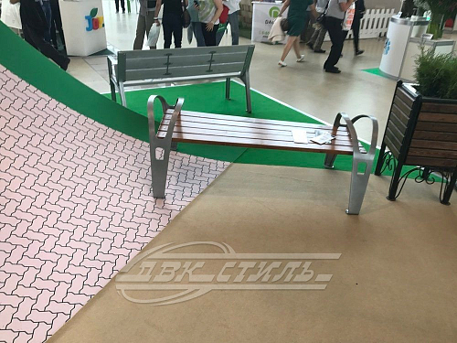 Скамейка стальная «Хно» без спинки.  �5